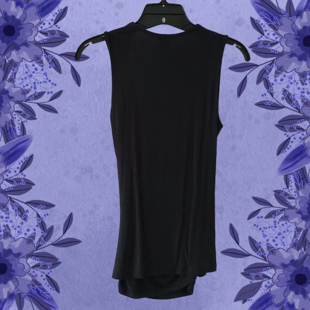 Ann Taylor Sleeveless Surplice V-neck Top | Like New | XXSP | Black - Picture 3 of 11